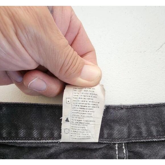 Carhartt Jeans Mens 40x30 Black Denim Workwear Relaxed Fit 3161 BLK Distressed - Picture 10 of 11